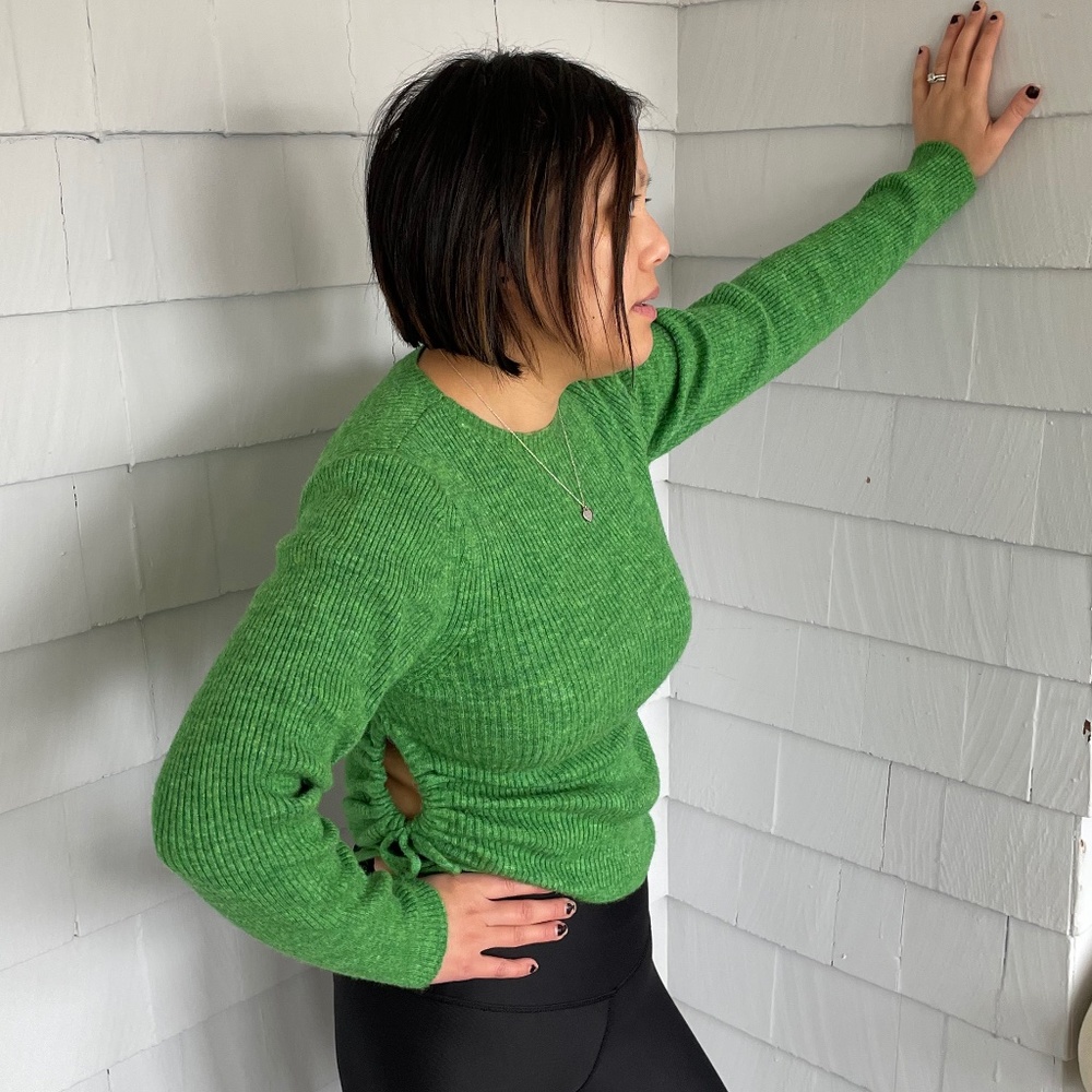 ZARA SIDE PLEAT KNIT SWEATER - Picture 6 of 8